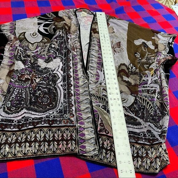 Chico’s Women’s Retro Boho Chic Velvet Cape Cardigan One Size - Picture 8 of 10
